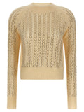 Beige Virgin Wool Cardigan