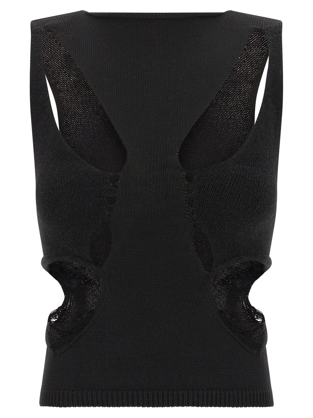 Black Wool Tank Tops