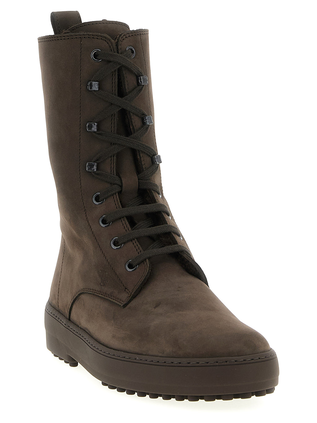 Brown Calfskin Ankle Boots
