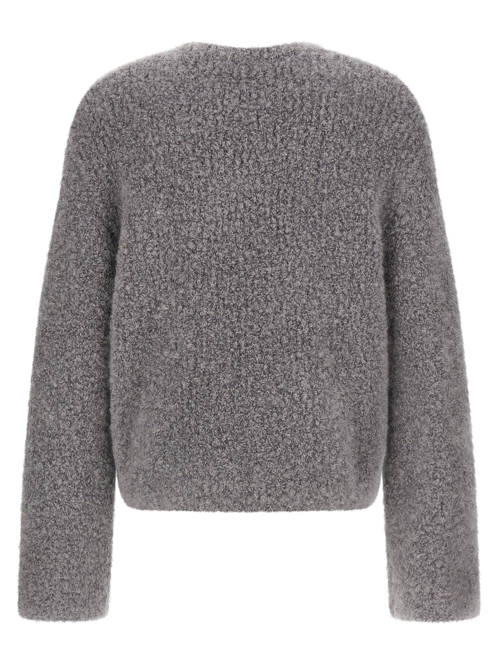 Gray Fabric Cardigan