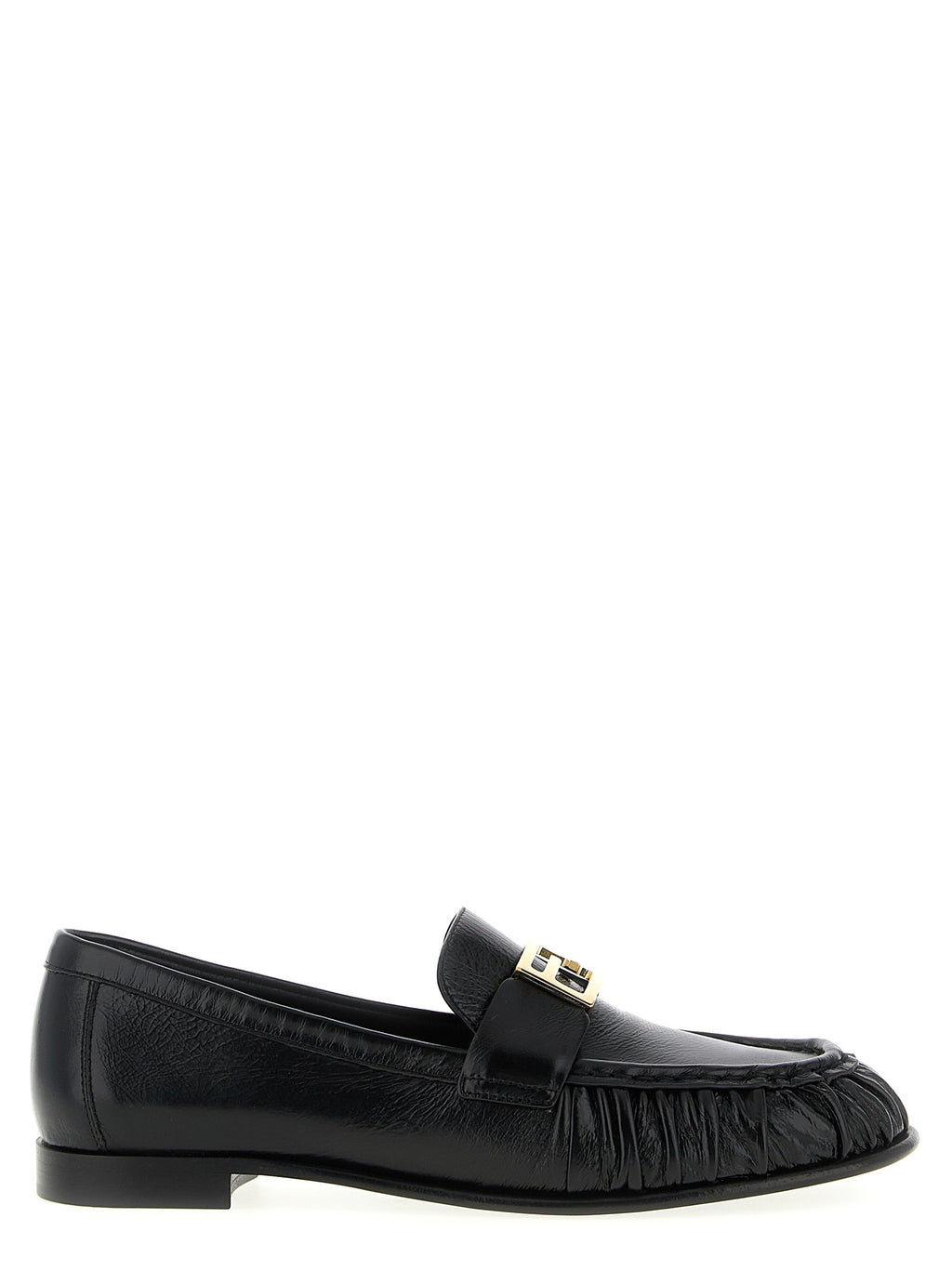 Black Lamb Leather Slip-On Loafers
