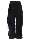 Black Cotton Cargo Pants