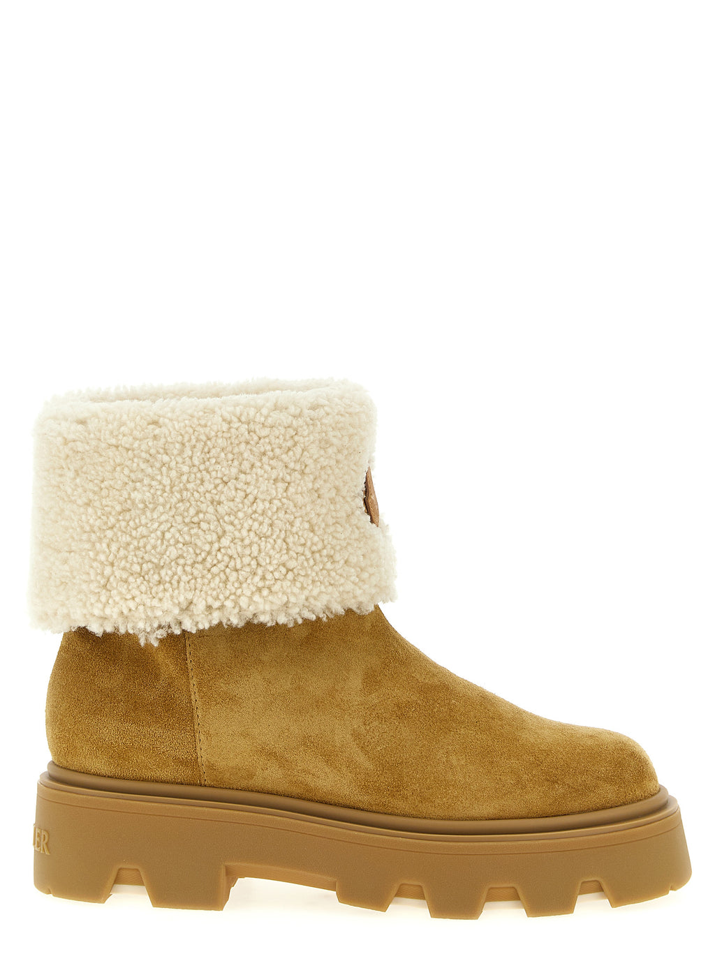 Beige Calfskin Ankle Boots