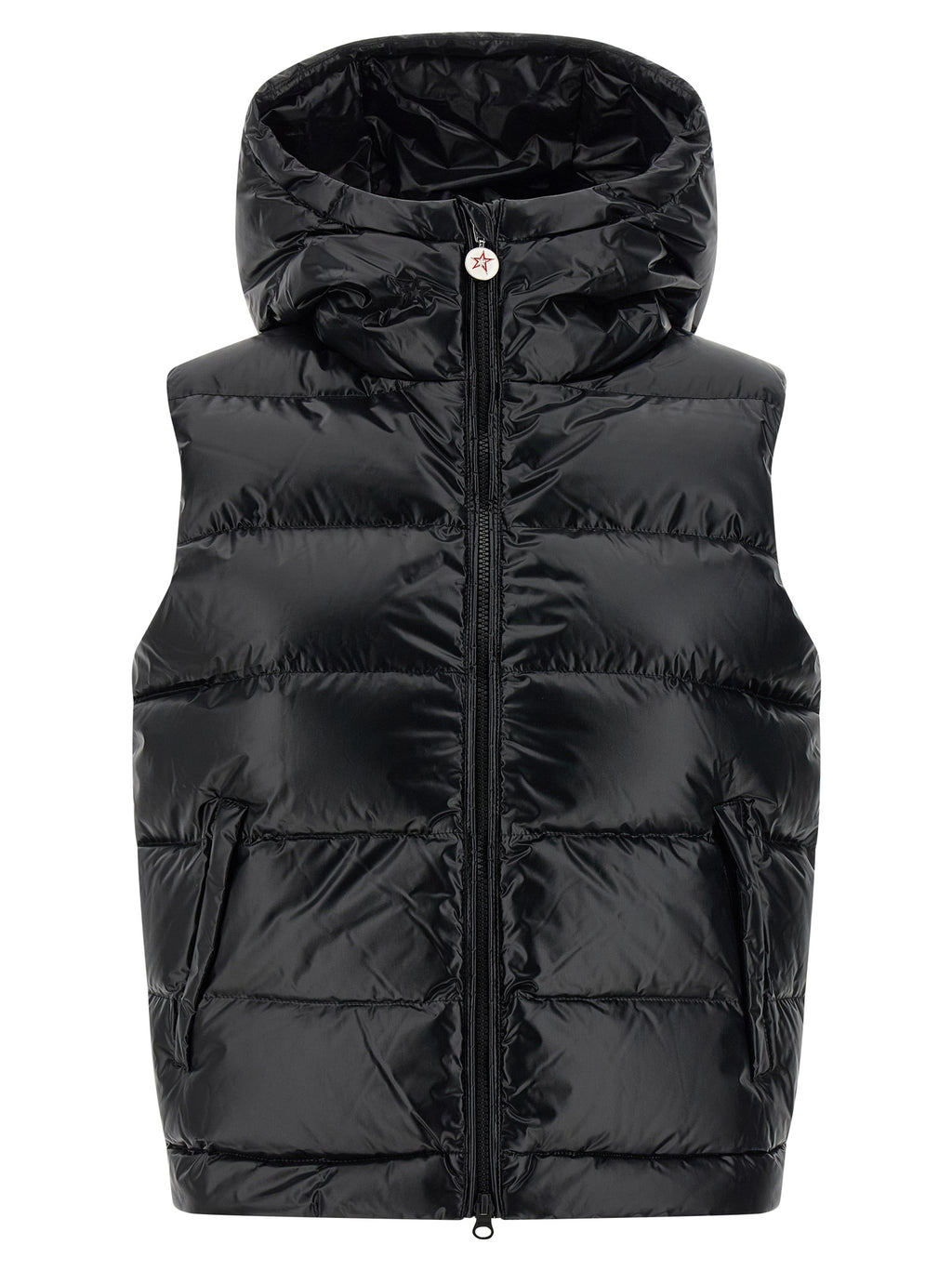 Black Polyamide Sleeveless Jacket