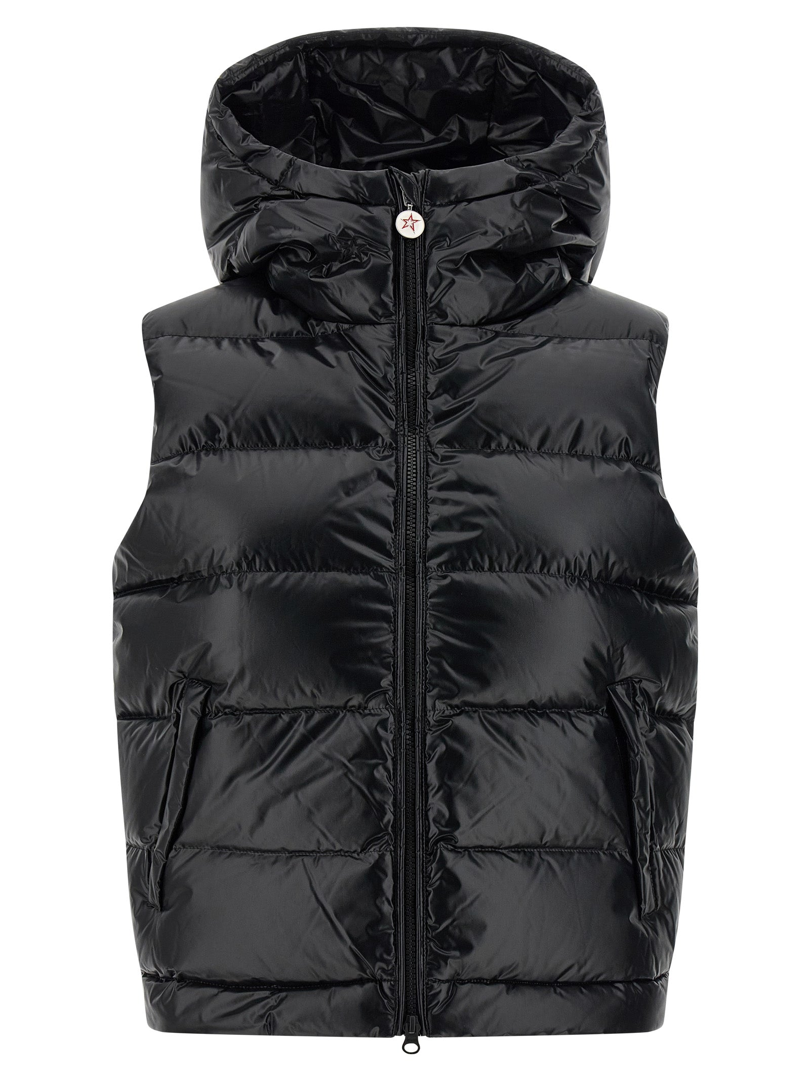 Black Polyamide Sleeveless Jacket