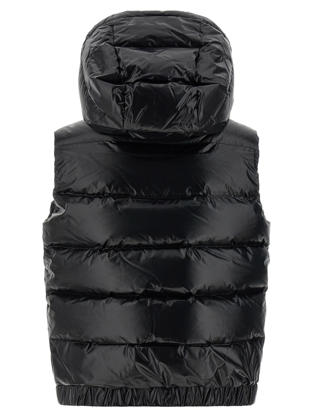 Black Polyamide Sleeveless Jacket