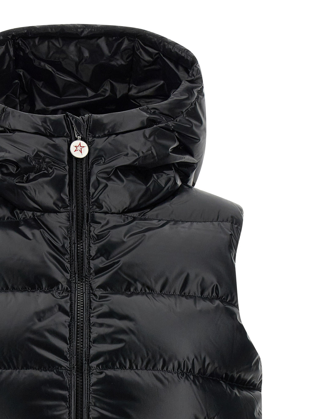 Black Polyamide Sleeveless Jacket