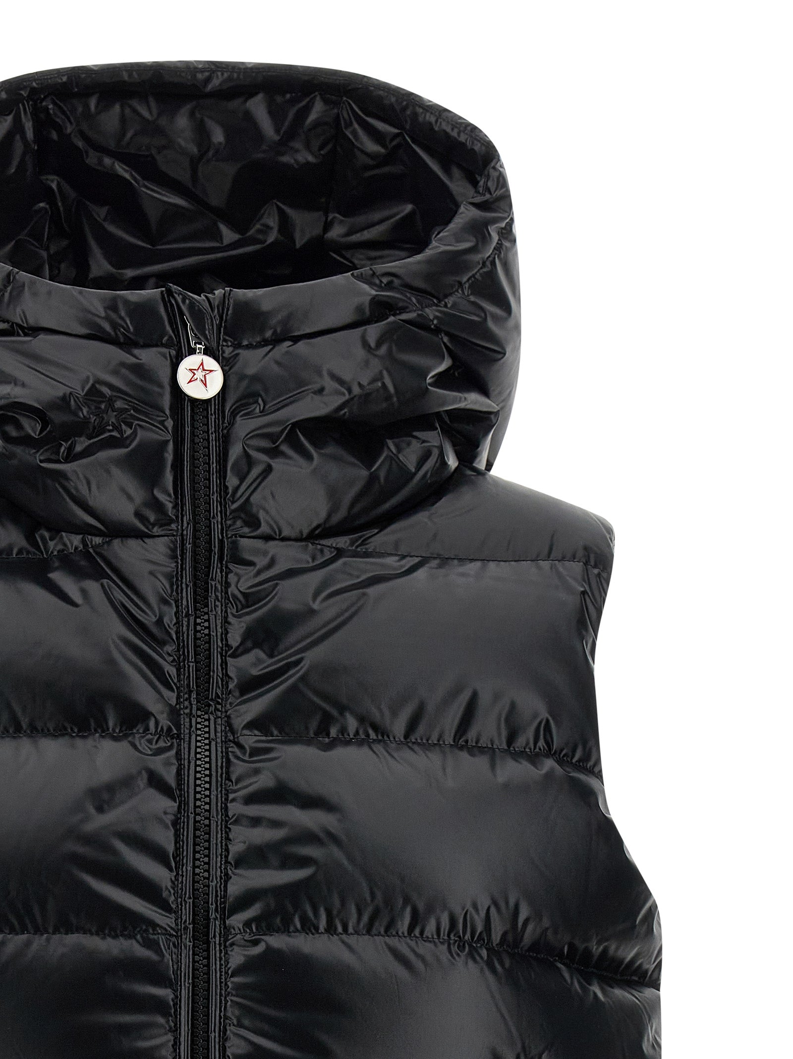 Black Polyamide Sleeveless Jacket