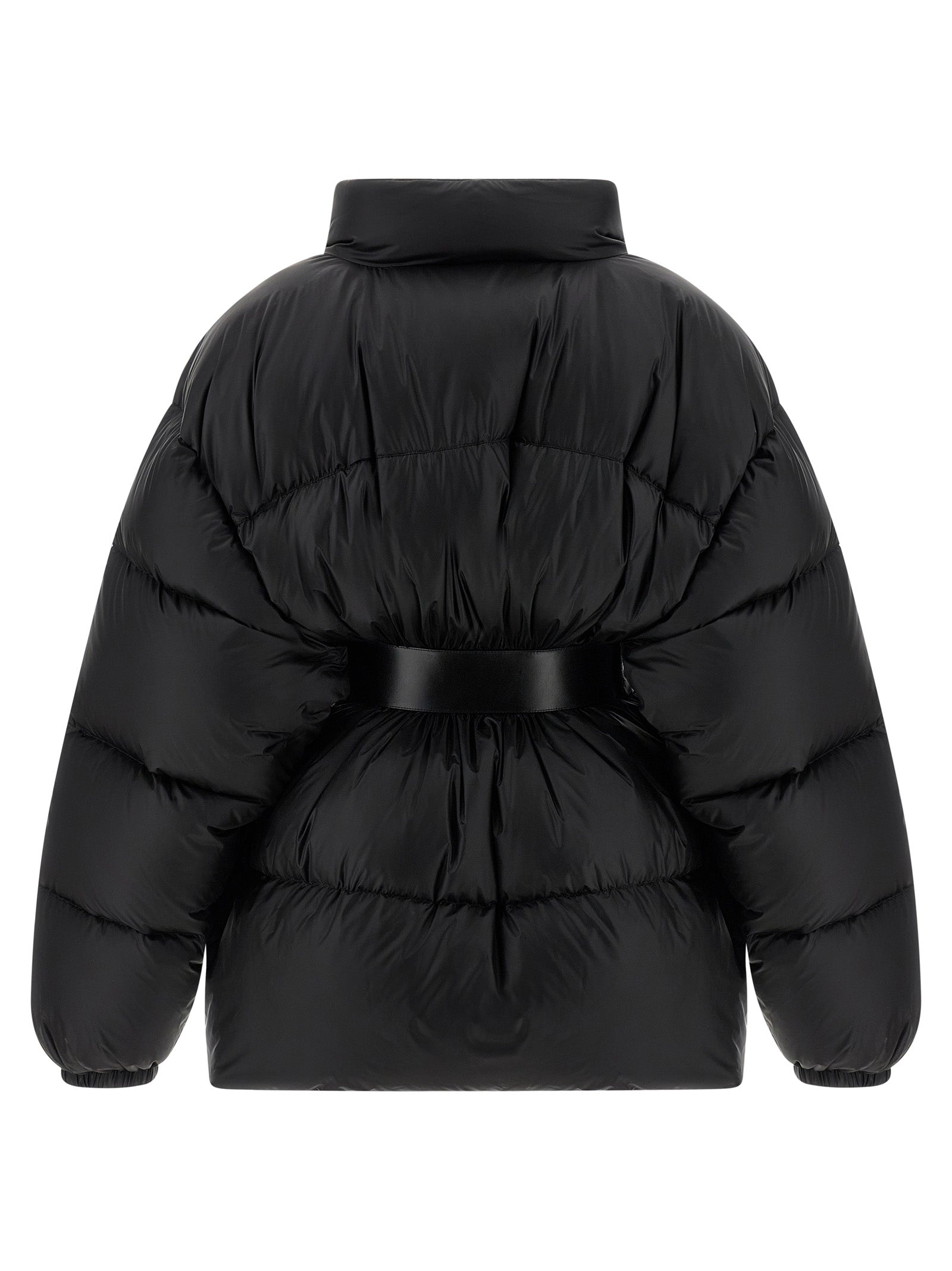 Black Polyamide Full-Length Jacket