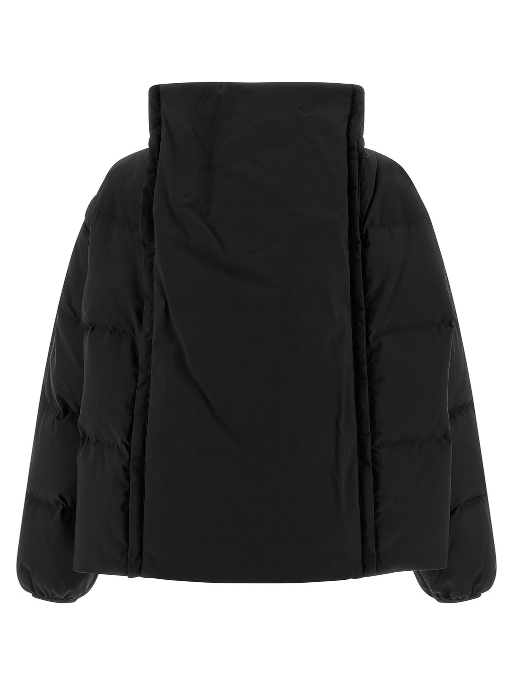 Black Polyester Full-Length Jacket