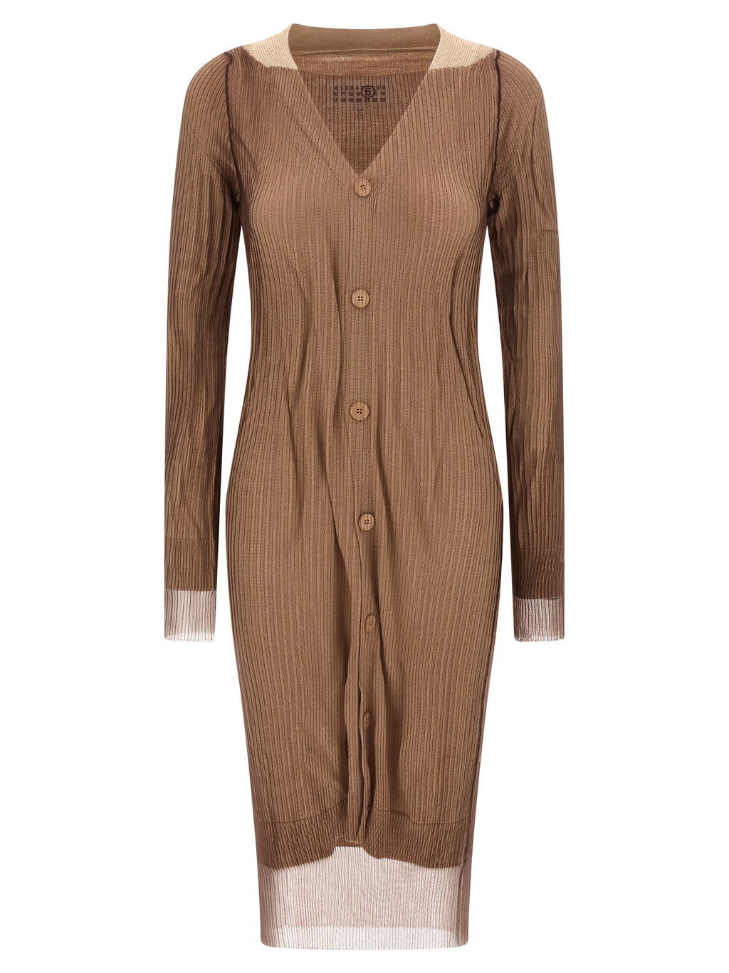 Beige Polyamide Midi Dress
