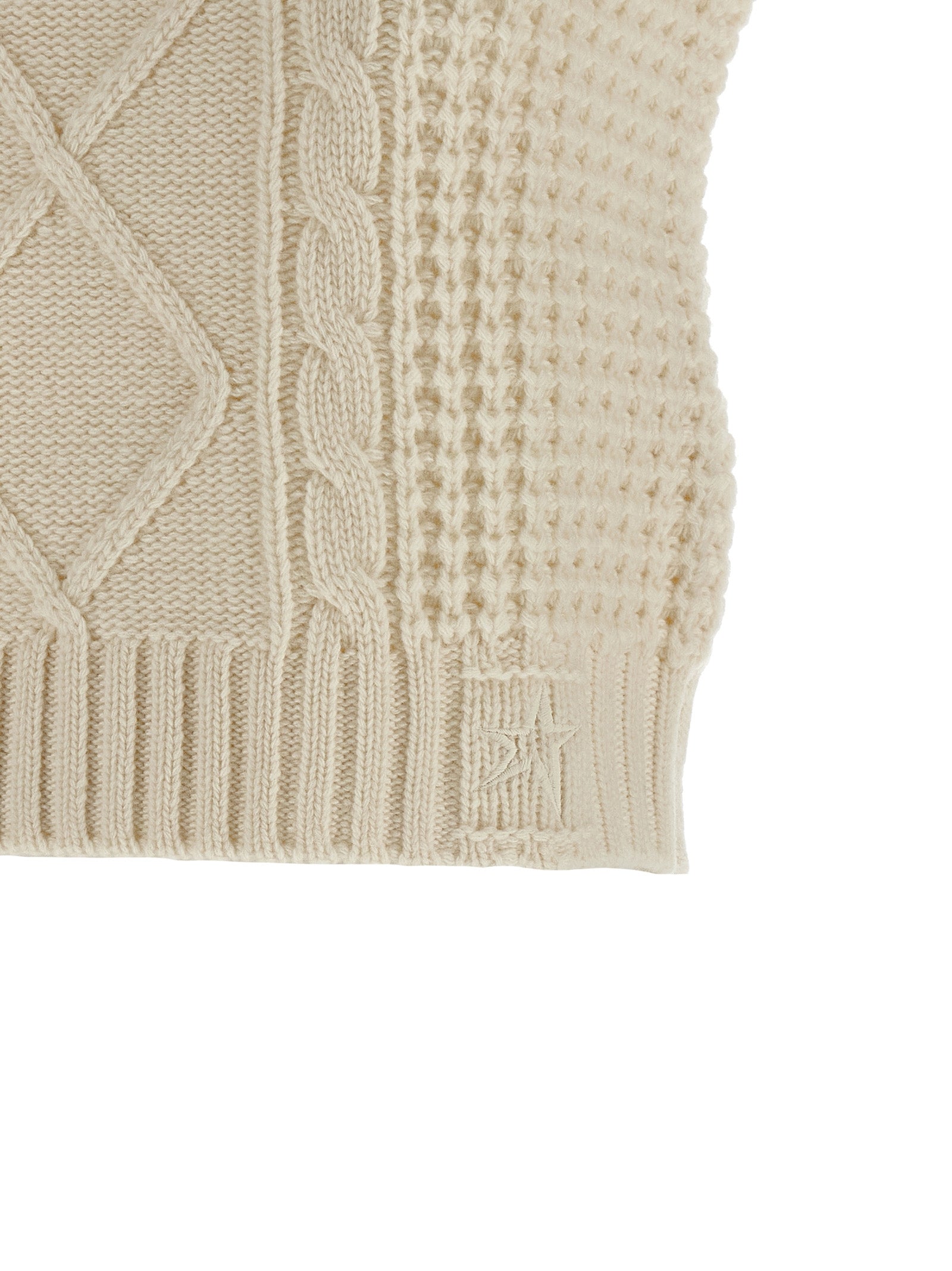 White Merino Wool Sleeveless Jacket
