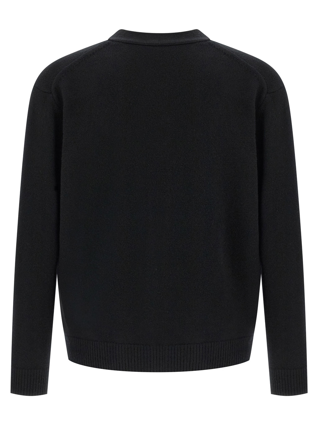 Black Merino Wool Cardigan