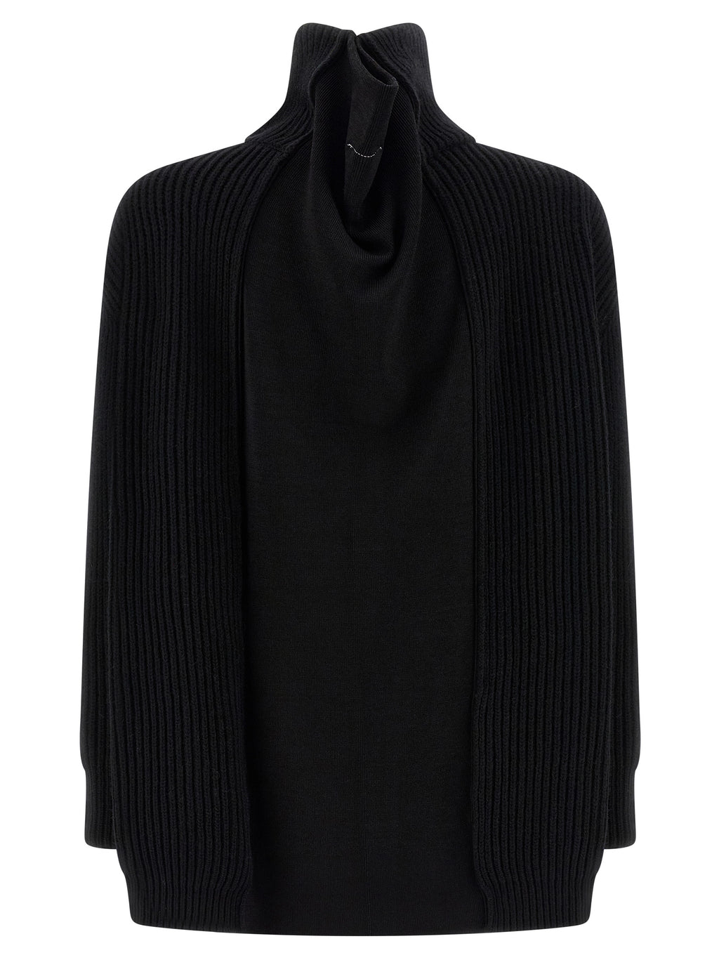 Black Wool Short Dress