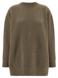 Beige Virgin Wool Short Dress