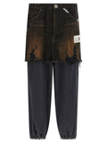 Black Cotton Casual Pants