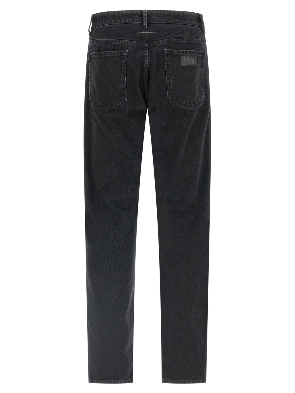 Black Cotton Tapered Jeans