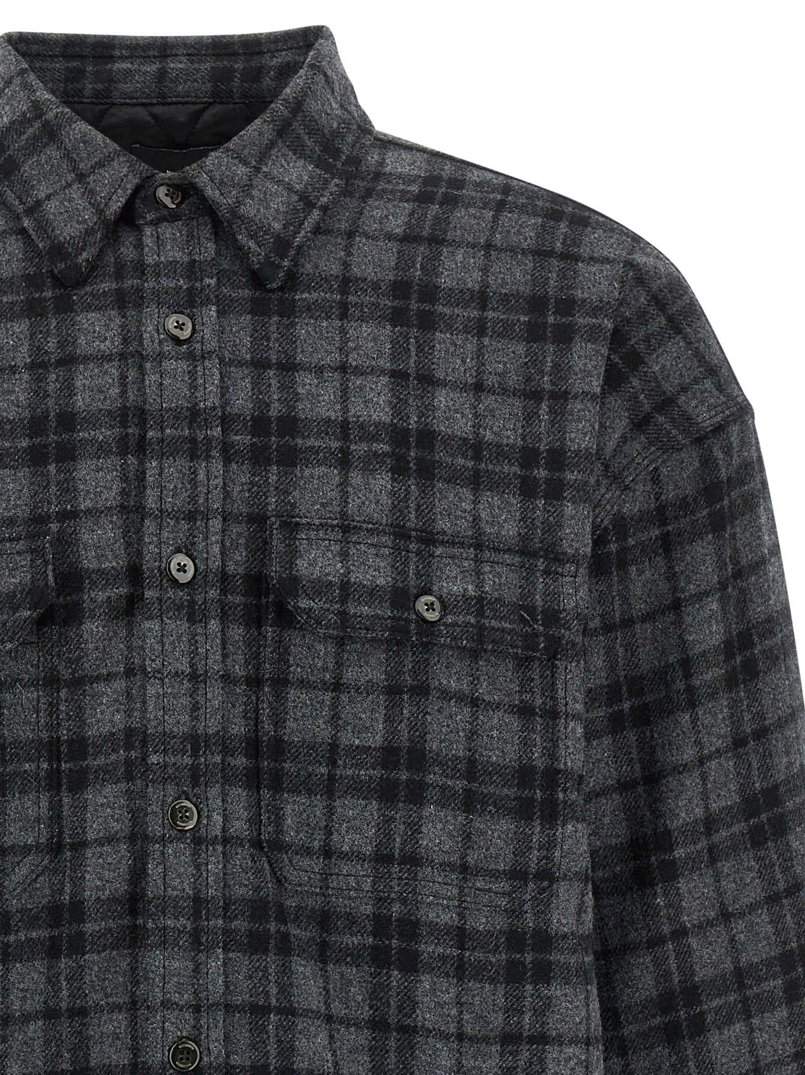 Gray Wool Full-Length Jacket