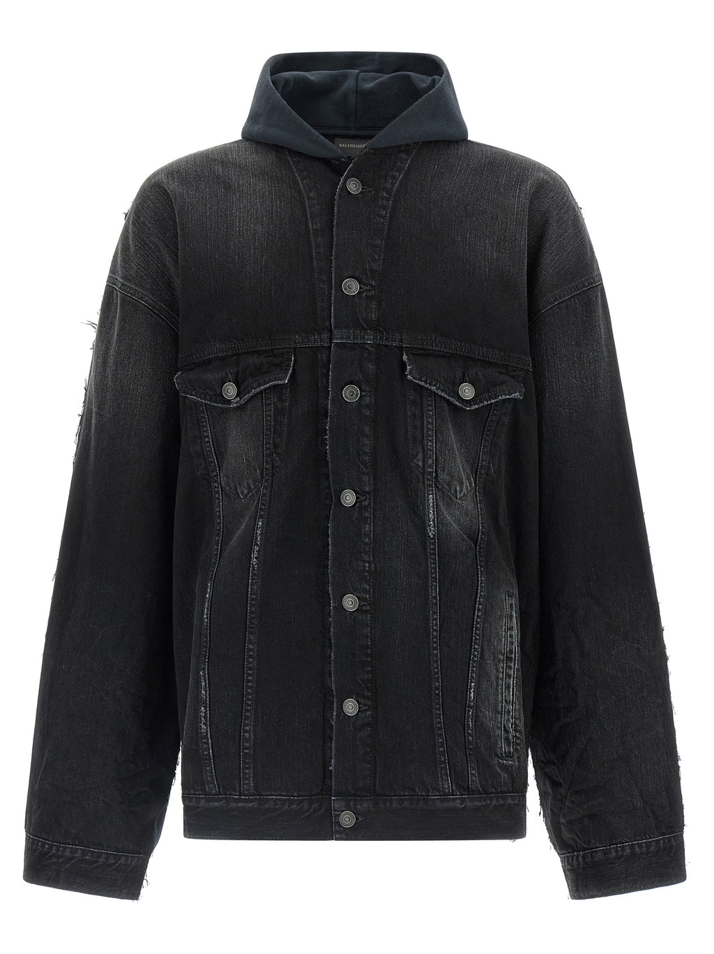 Black Cotton Denim Jacket