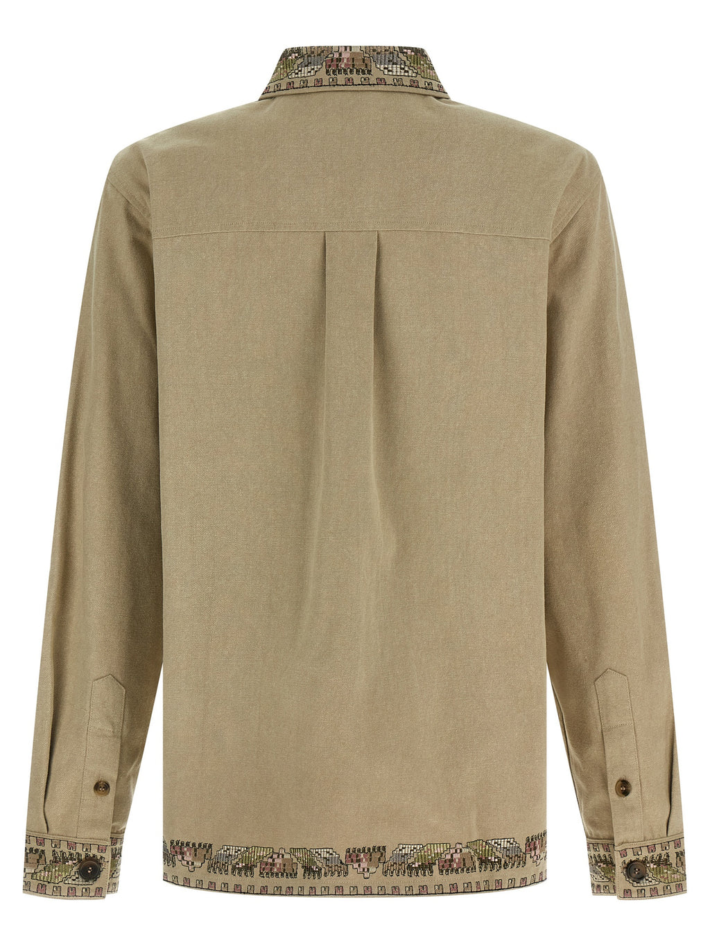 Beige Cotton Dress Shirt