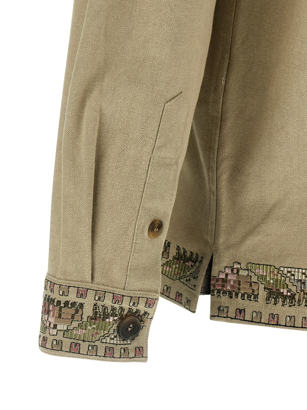 Beige Cotton Dress Shirt