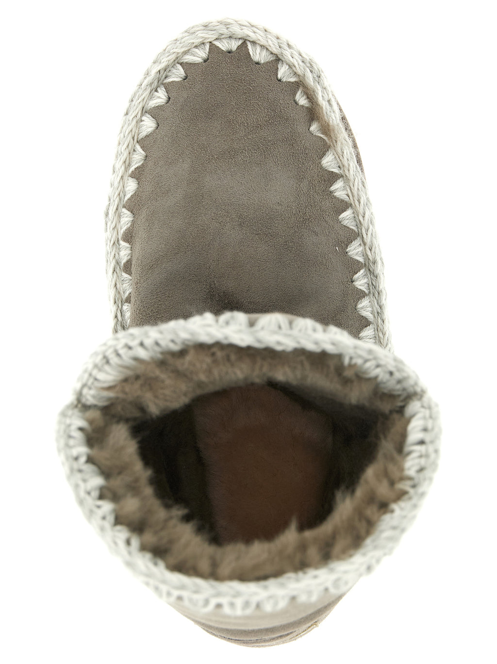 Gray Lambskin Ankle Boots