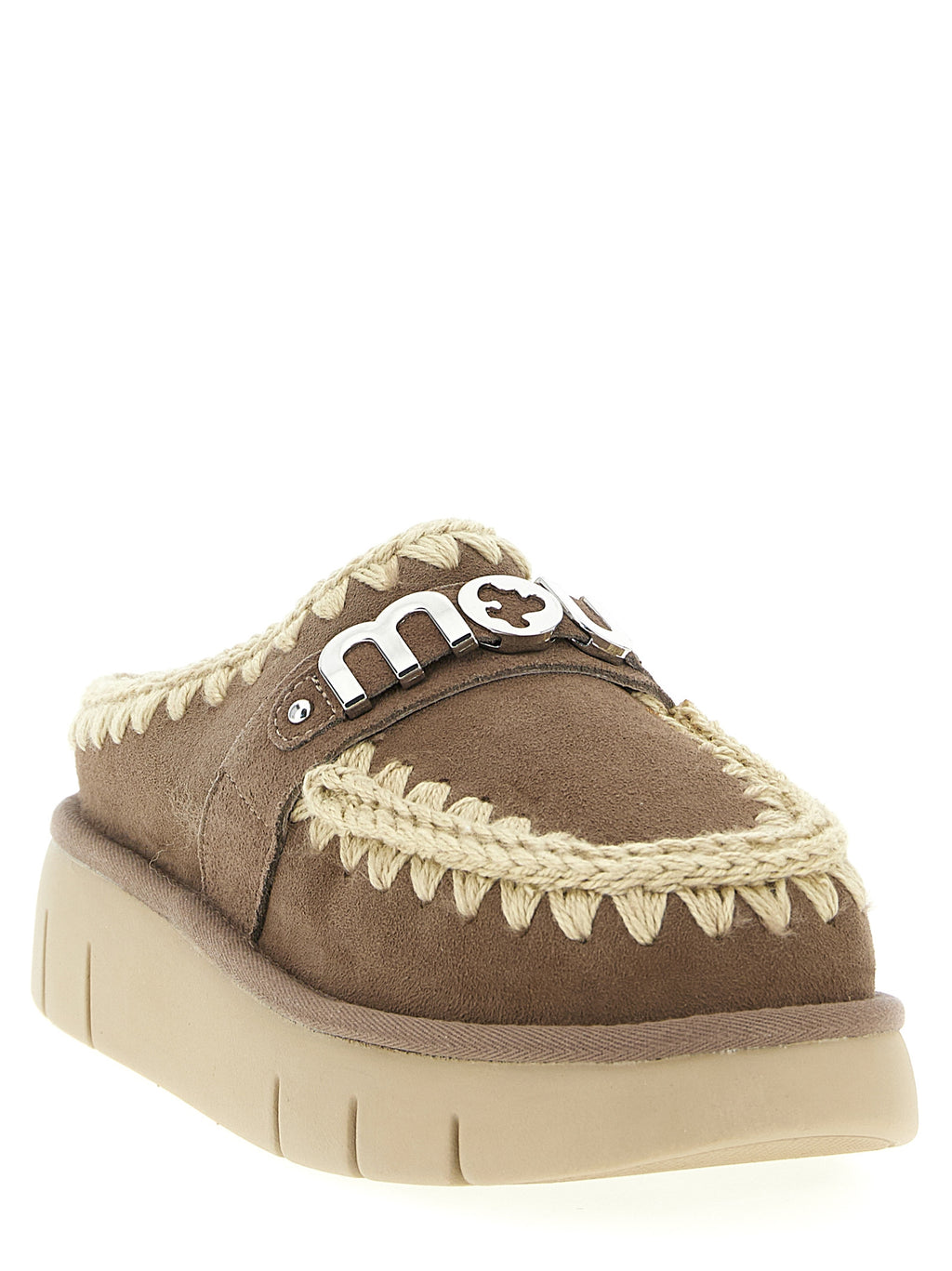 Brown Lambskin Clogs