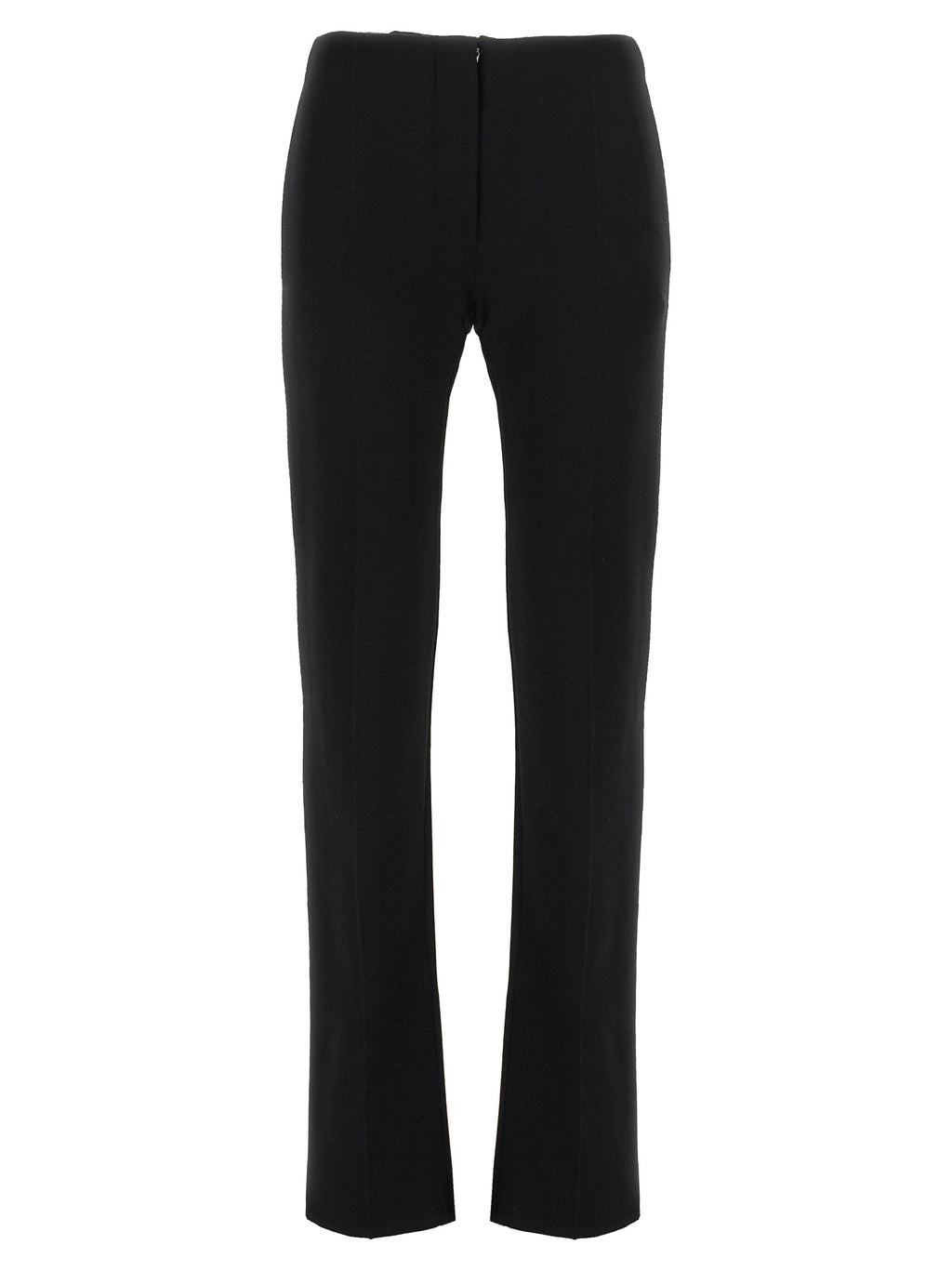 Black Viscose Casual Pants