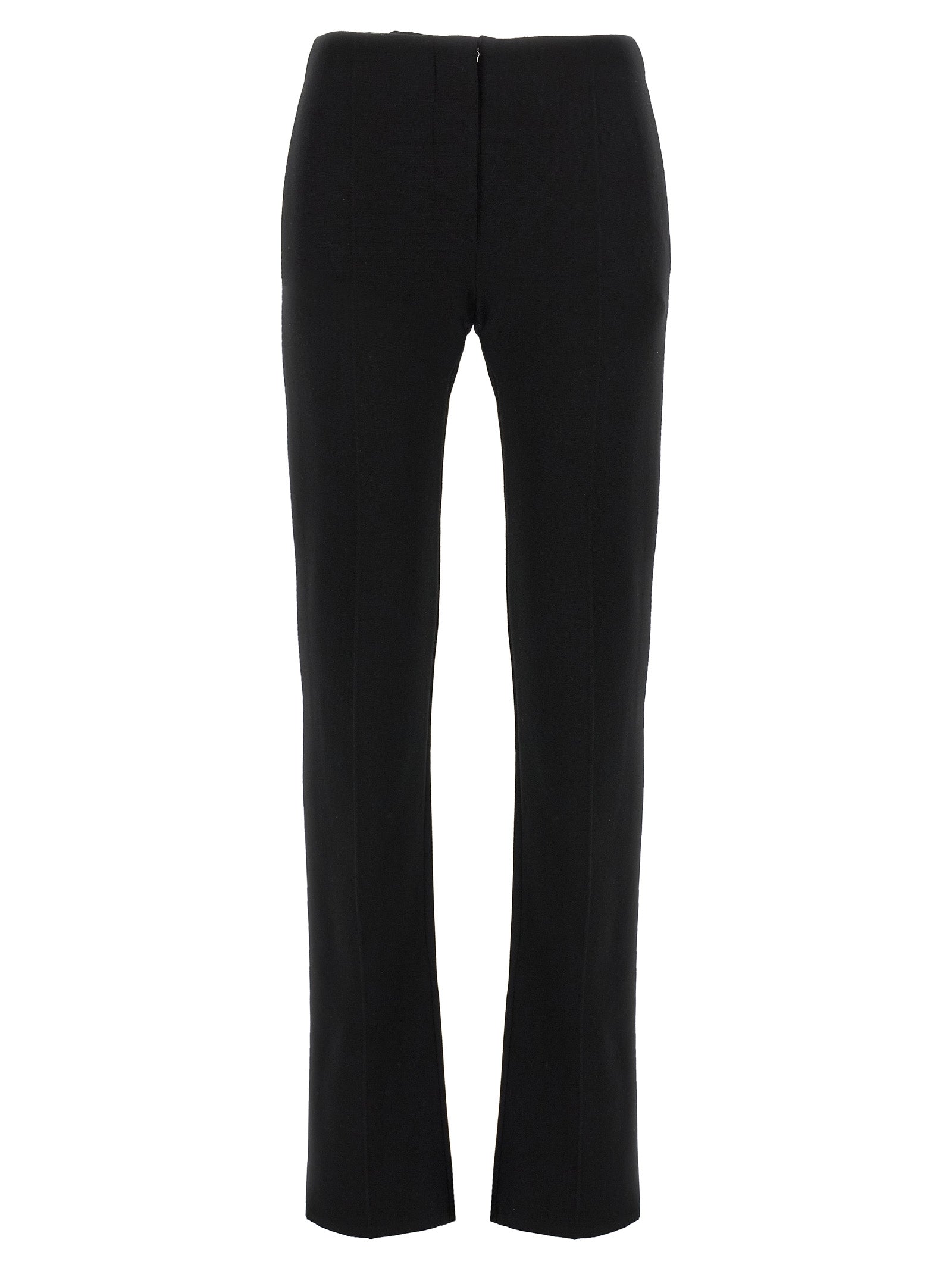 Black Viscose Casual Pants