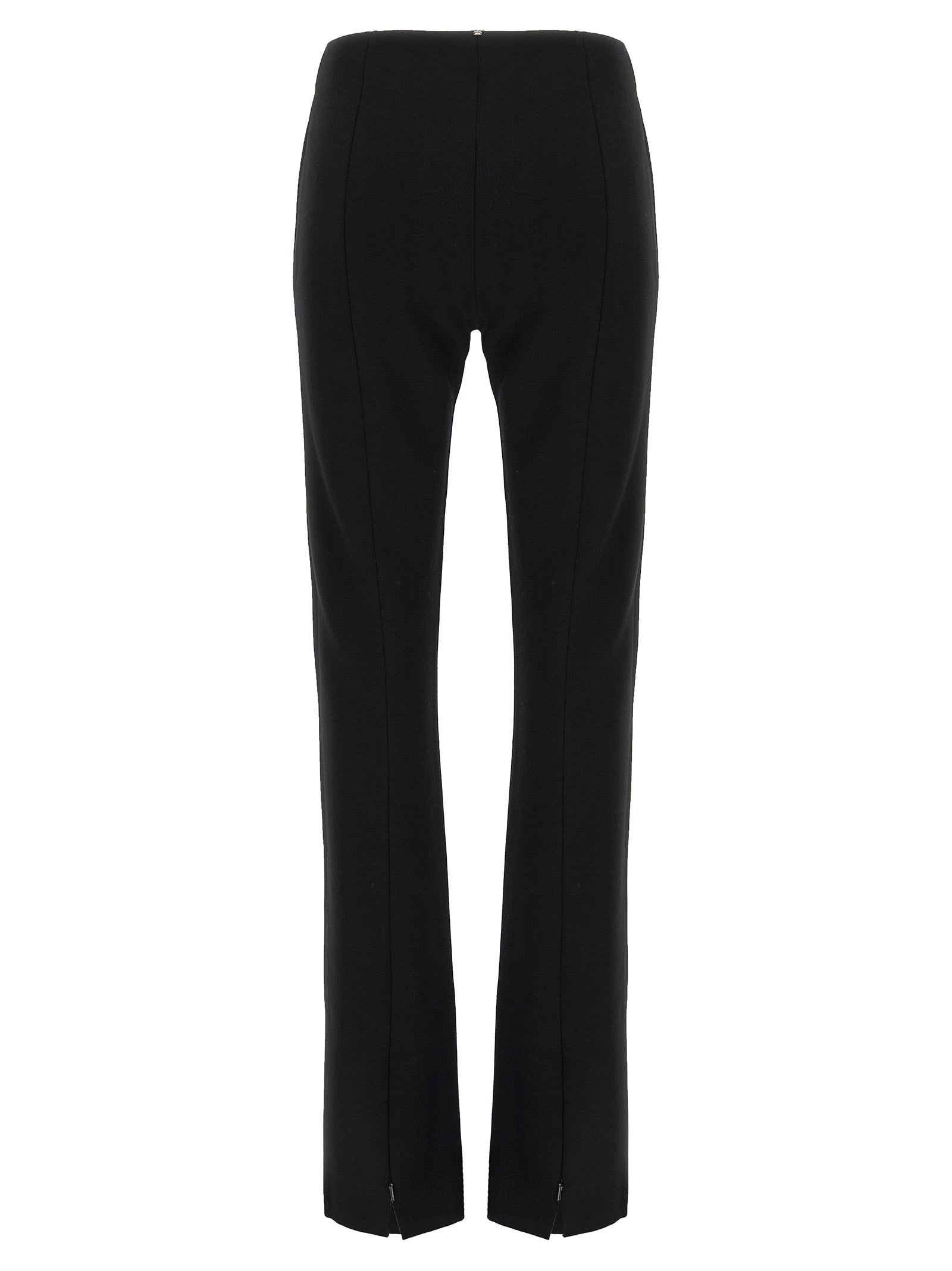 Black Viscose Casual Pants