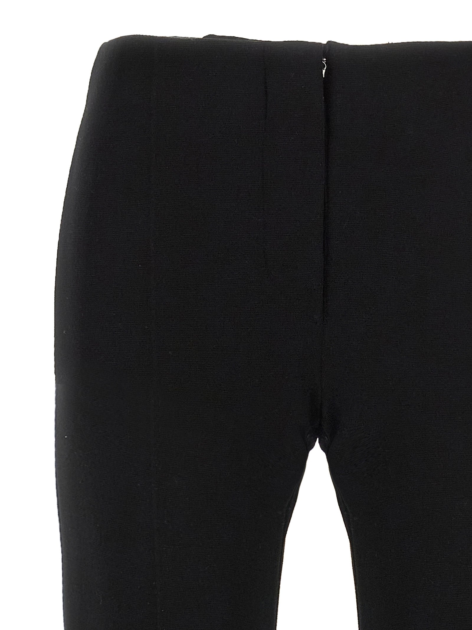 Black Viscose Casual Pants