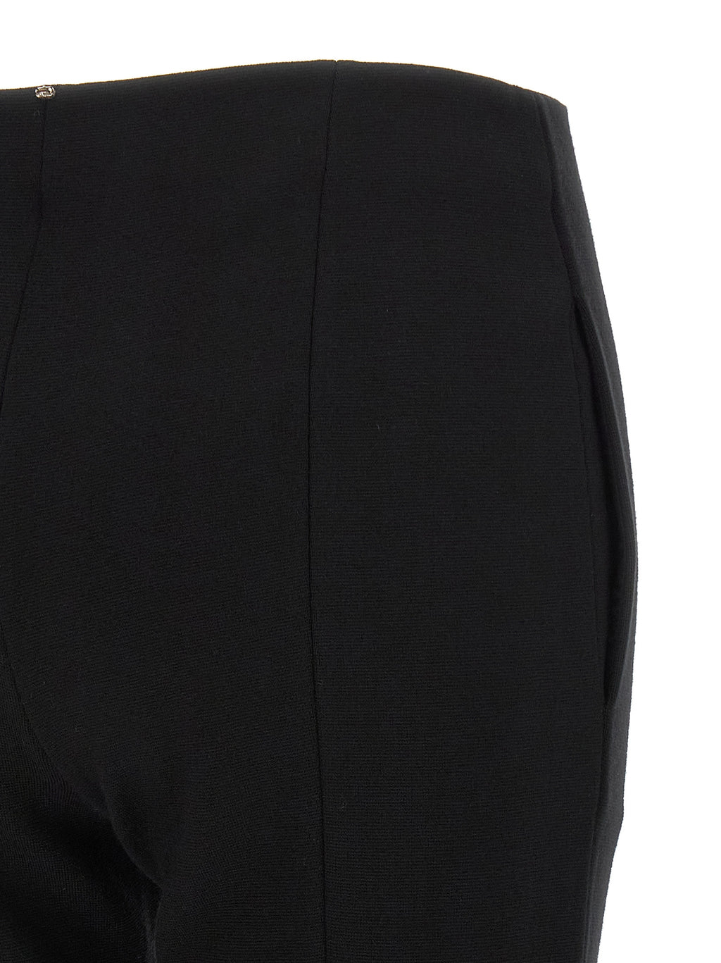 Black Viscose Casual Pants