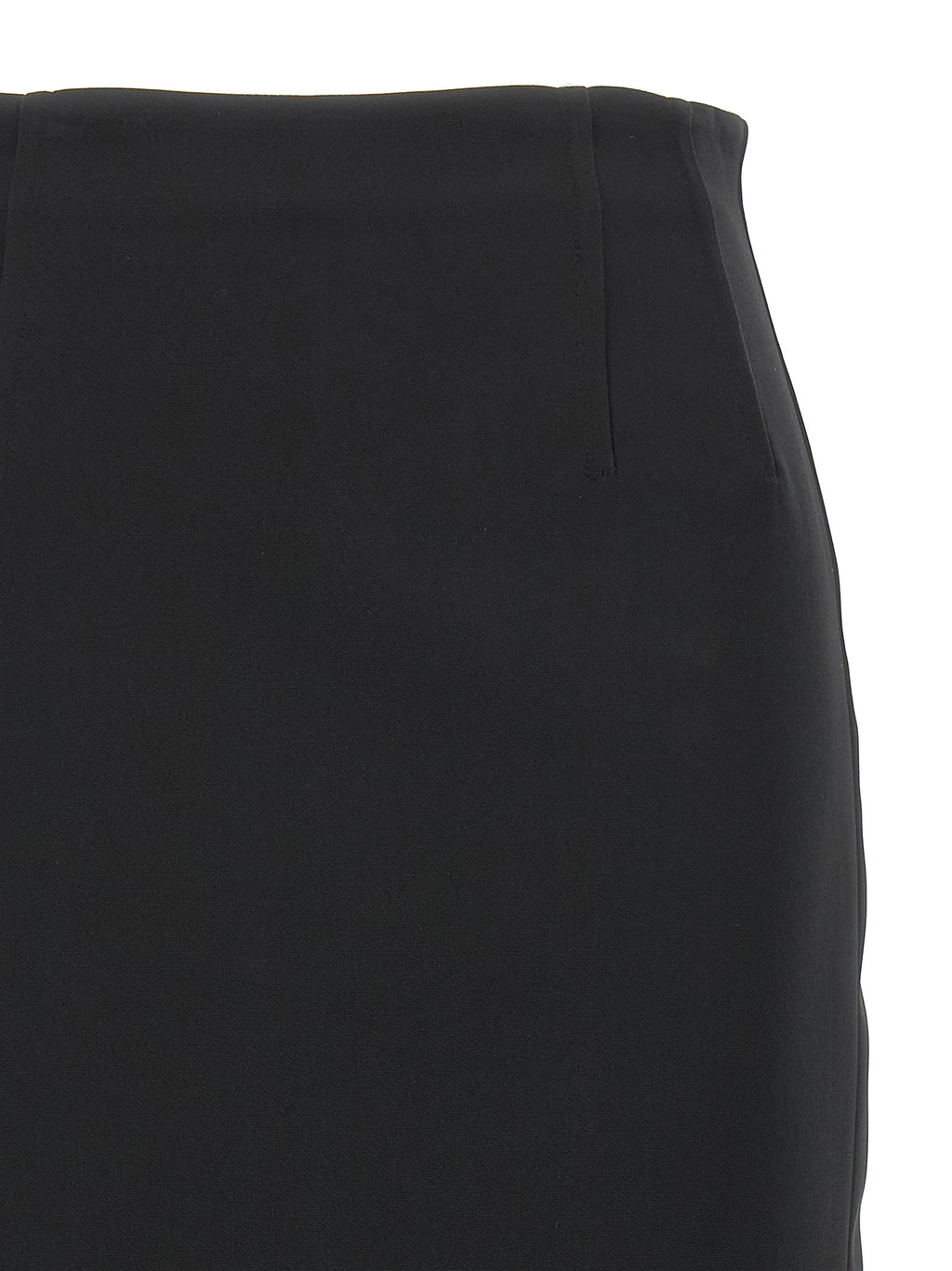 Black Viscose Midi Skirt