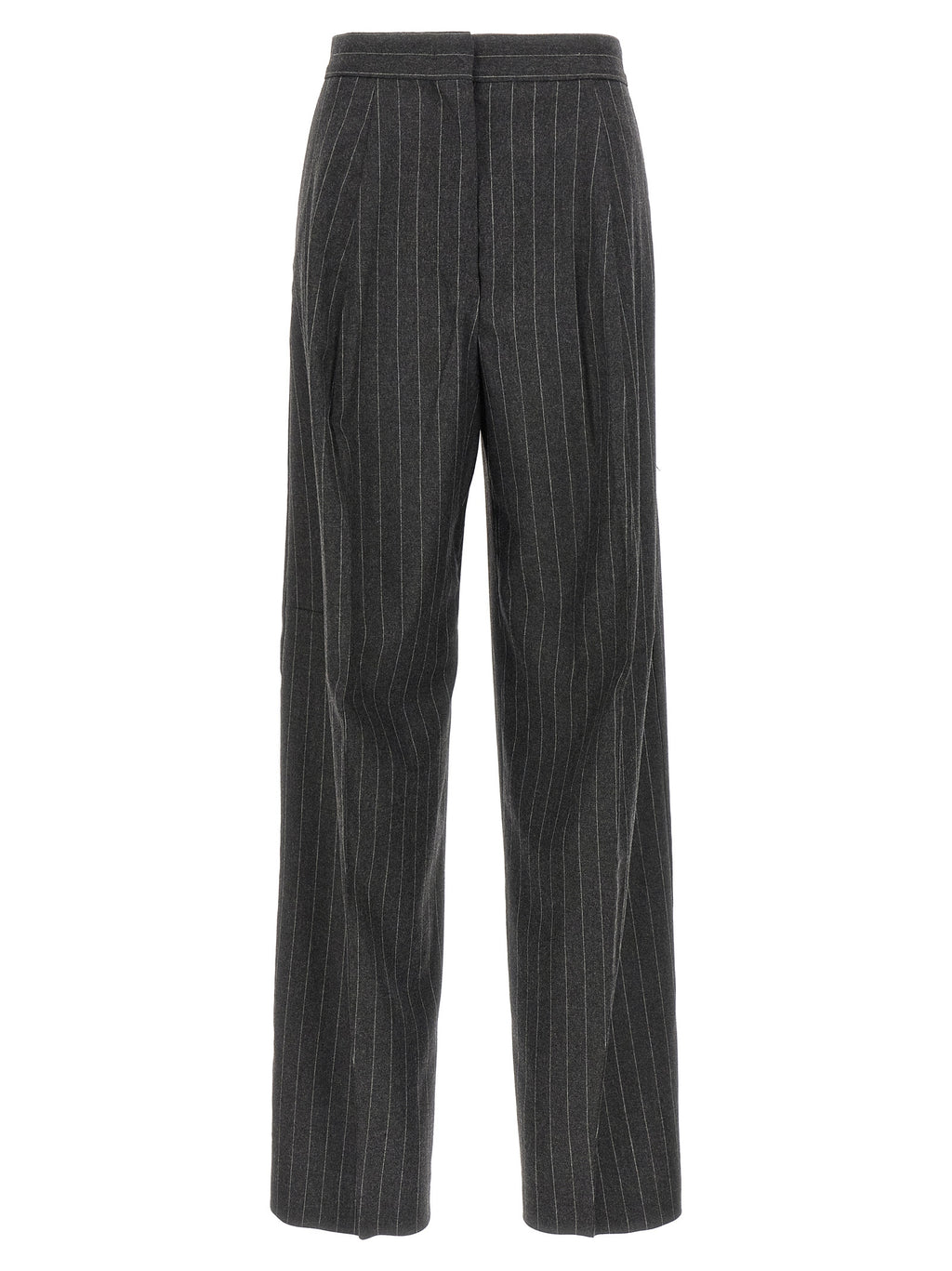 Gray Virgin Wool Dress Pants