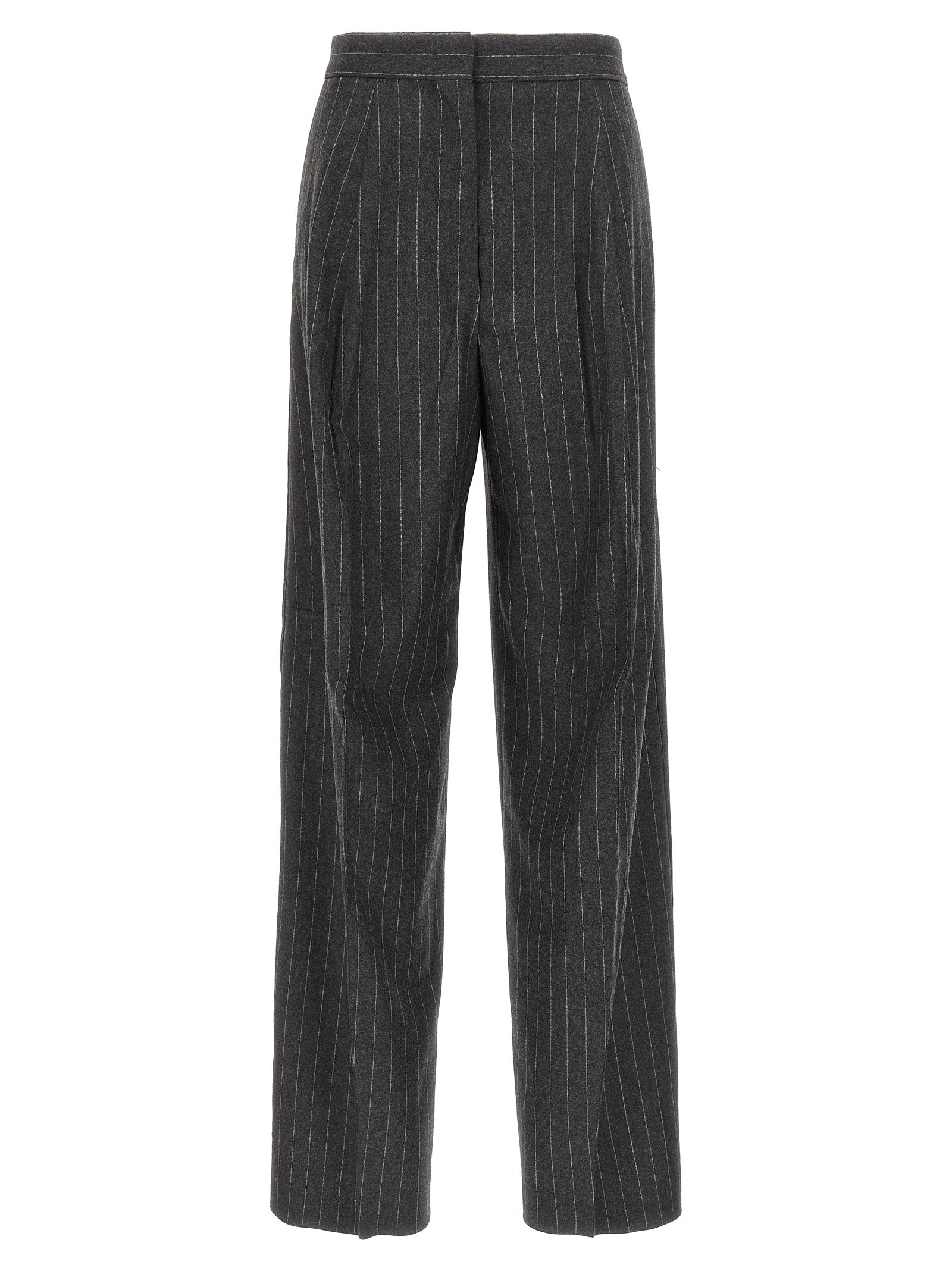 Gray Virgin Wool Dress Pants