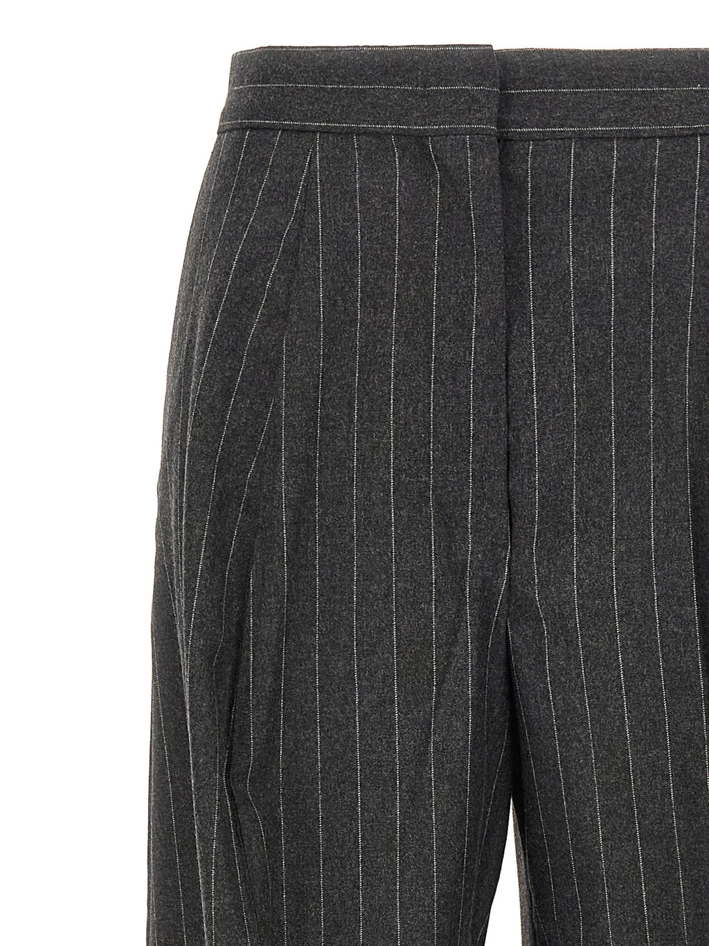 Gray Virgin Wool Dress Pants