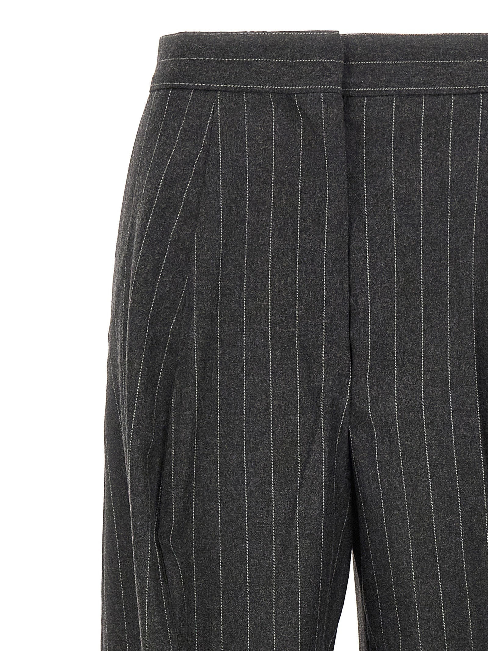 Gray Virgin Wool Dress Pants