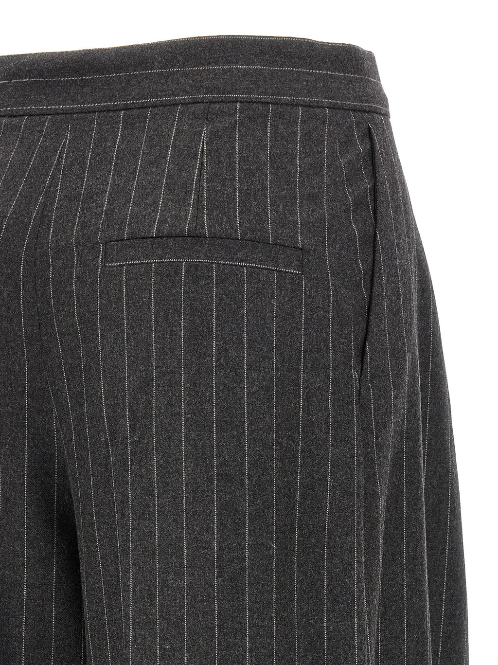 Gray Virgin Wool Dress Pants