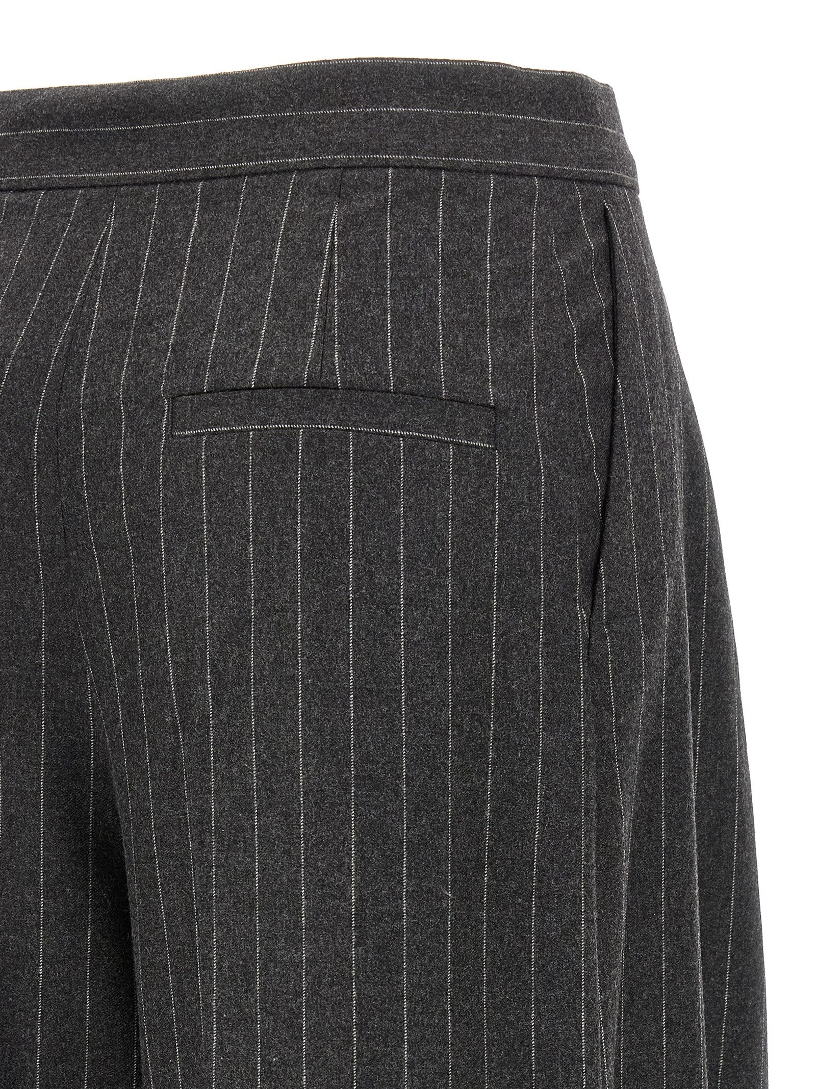 Gray Virgin Wool Dress Pants
