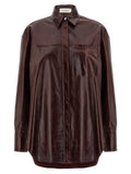 Bordeaux Lamb Leather Blouse