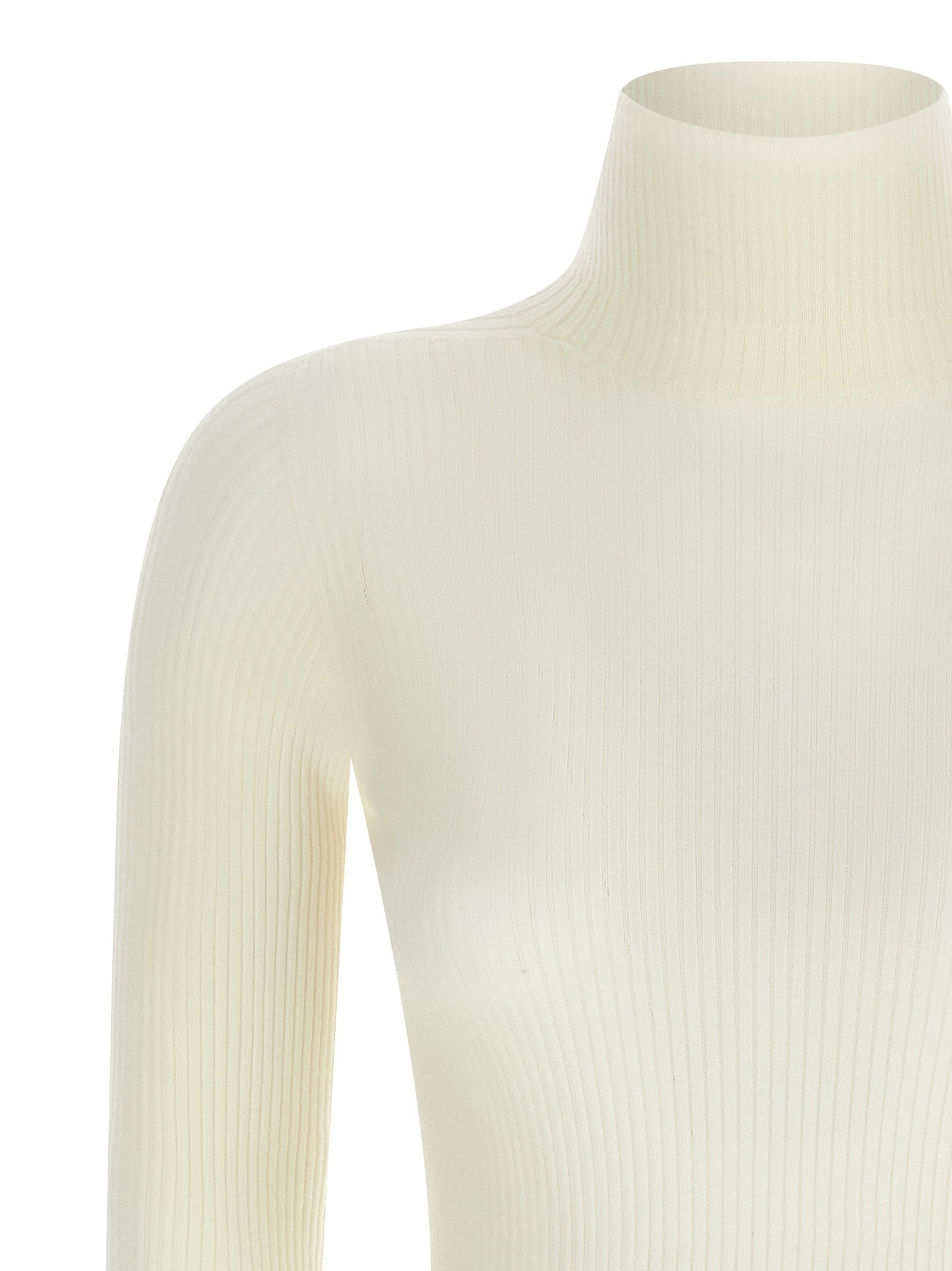 White Virgin Wool Cardigan