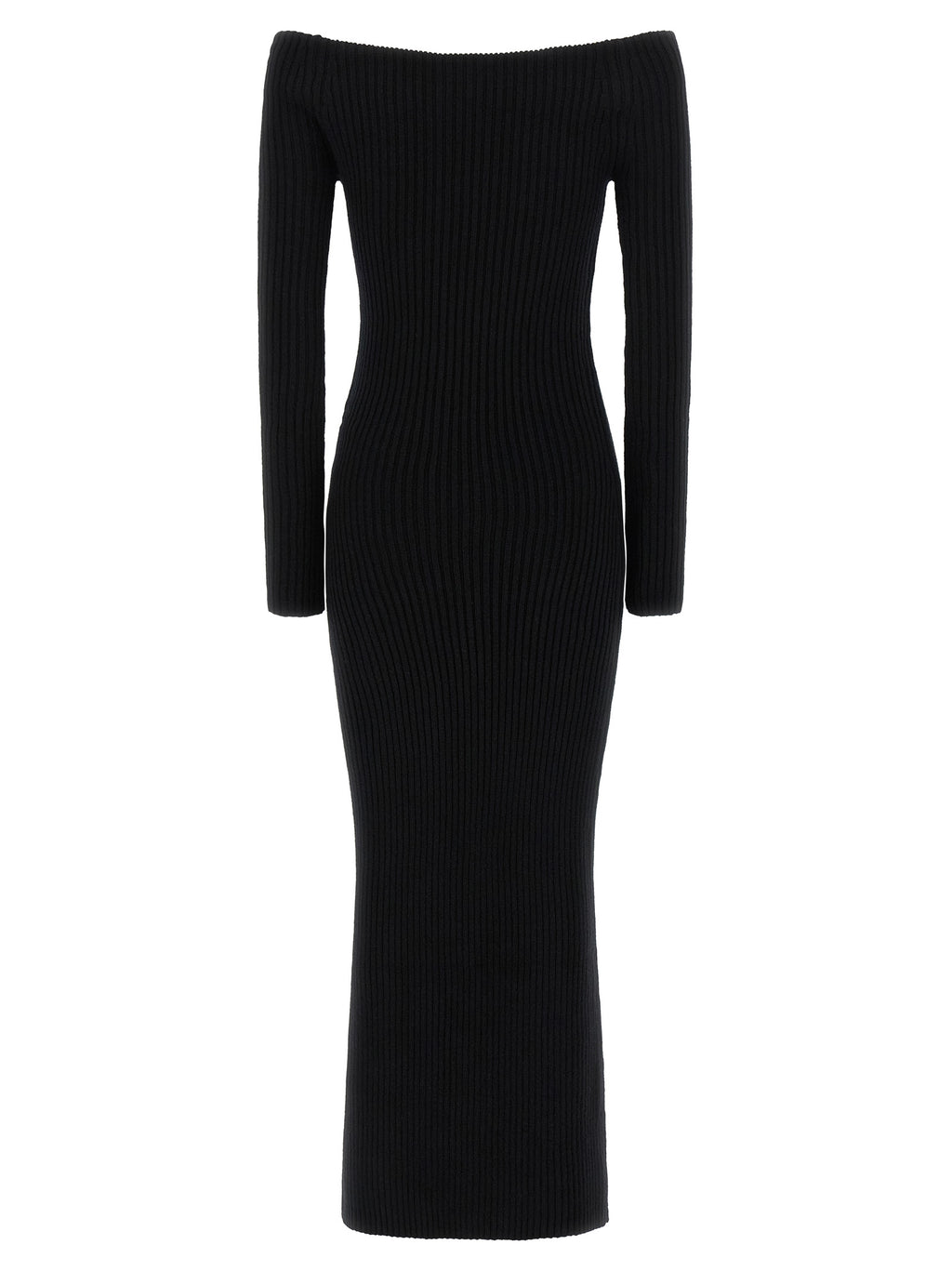 Black Wool Long Dress