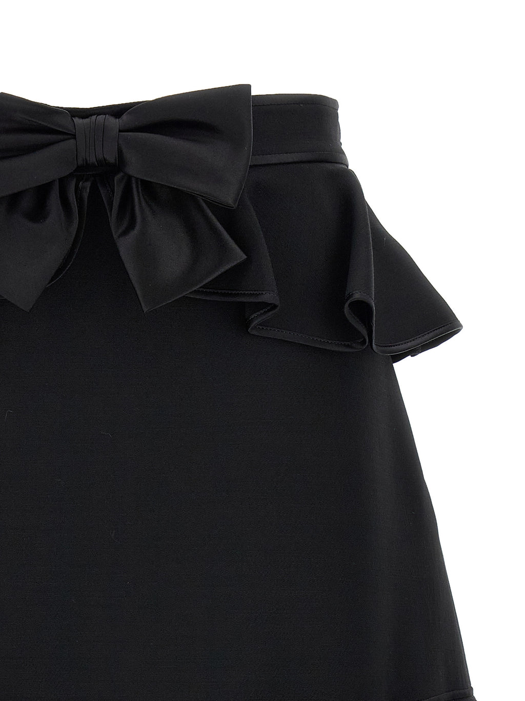 Black Virgin Wool Long Skirt