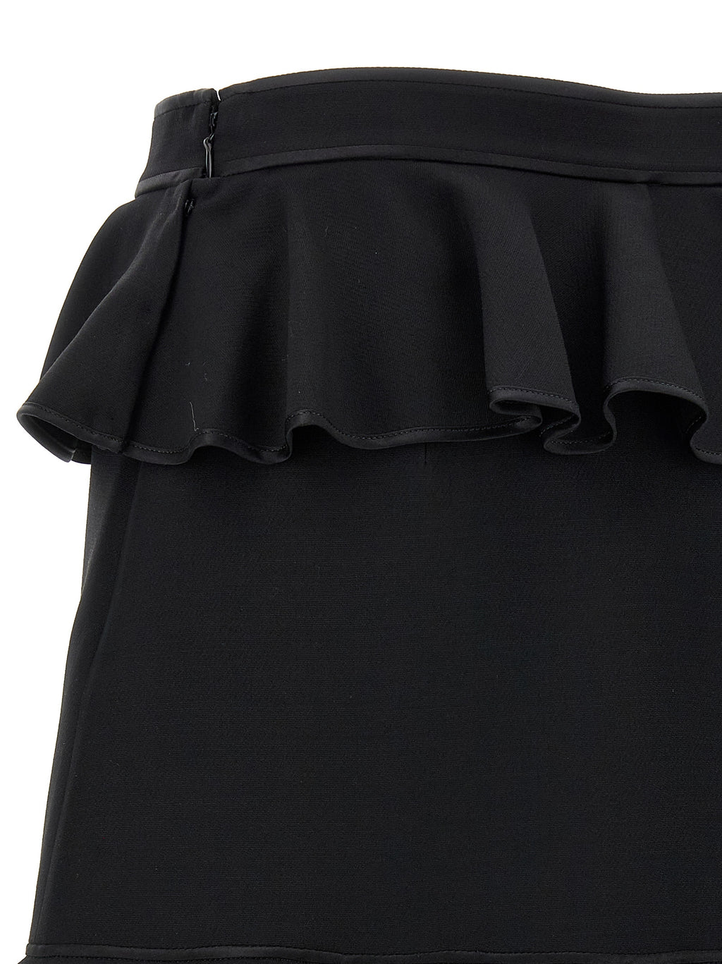 Black Virgin Wool Long Skirt