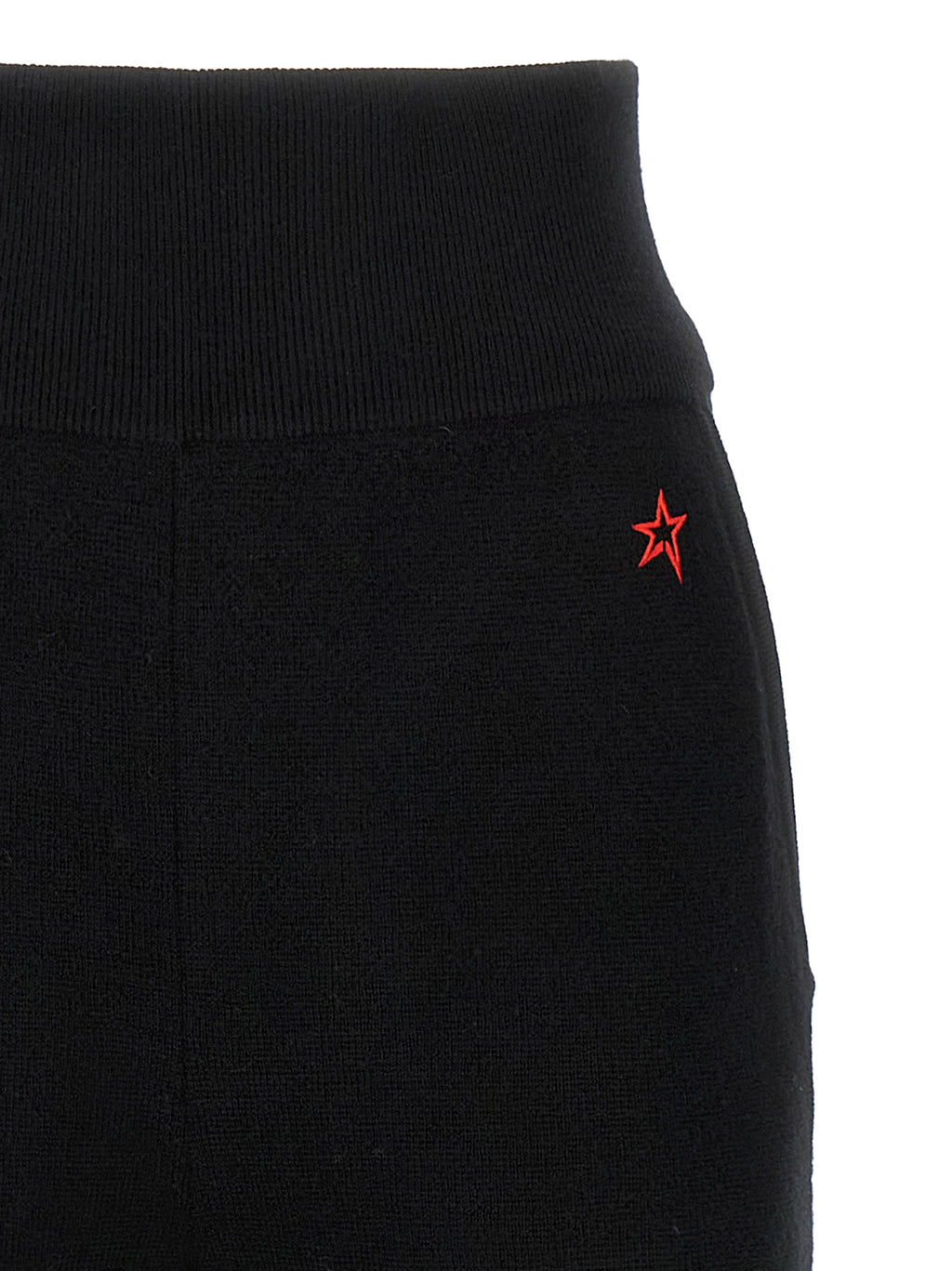 Black Merino Wool Casual Pants