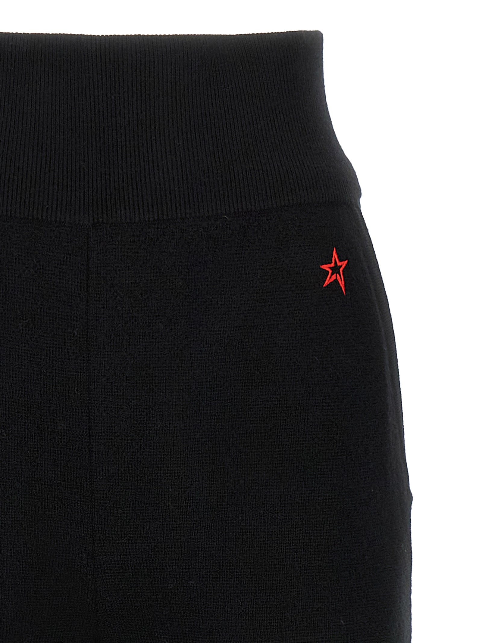 Black Merino Wool Casual Pants