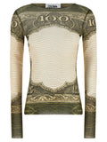 Multicolor Polyamide Long Sleeve T-Shirt