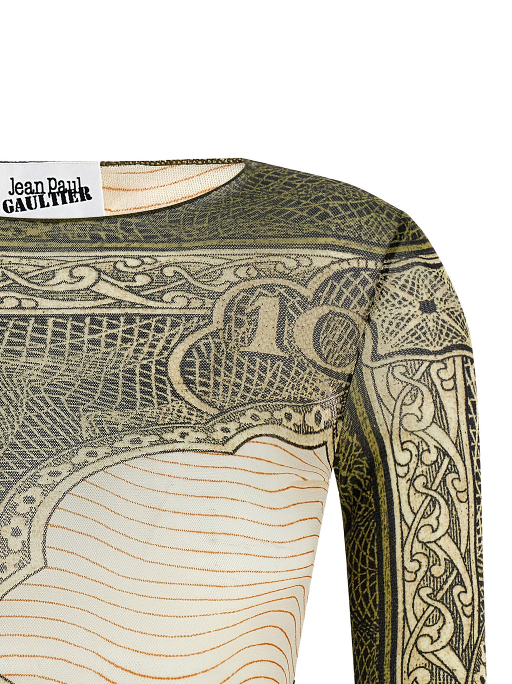 Multicolor Polyamide Long Sleeve T-Shirt
