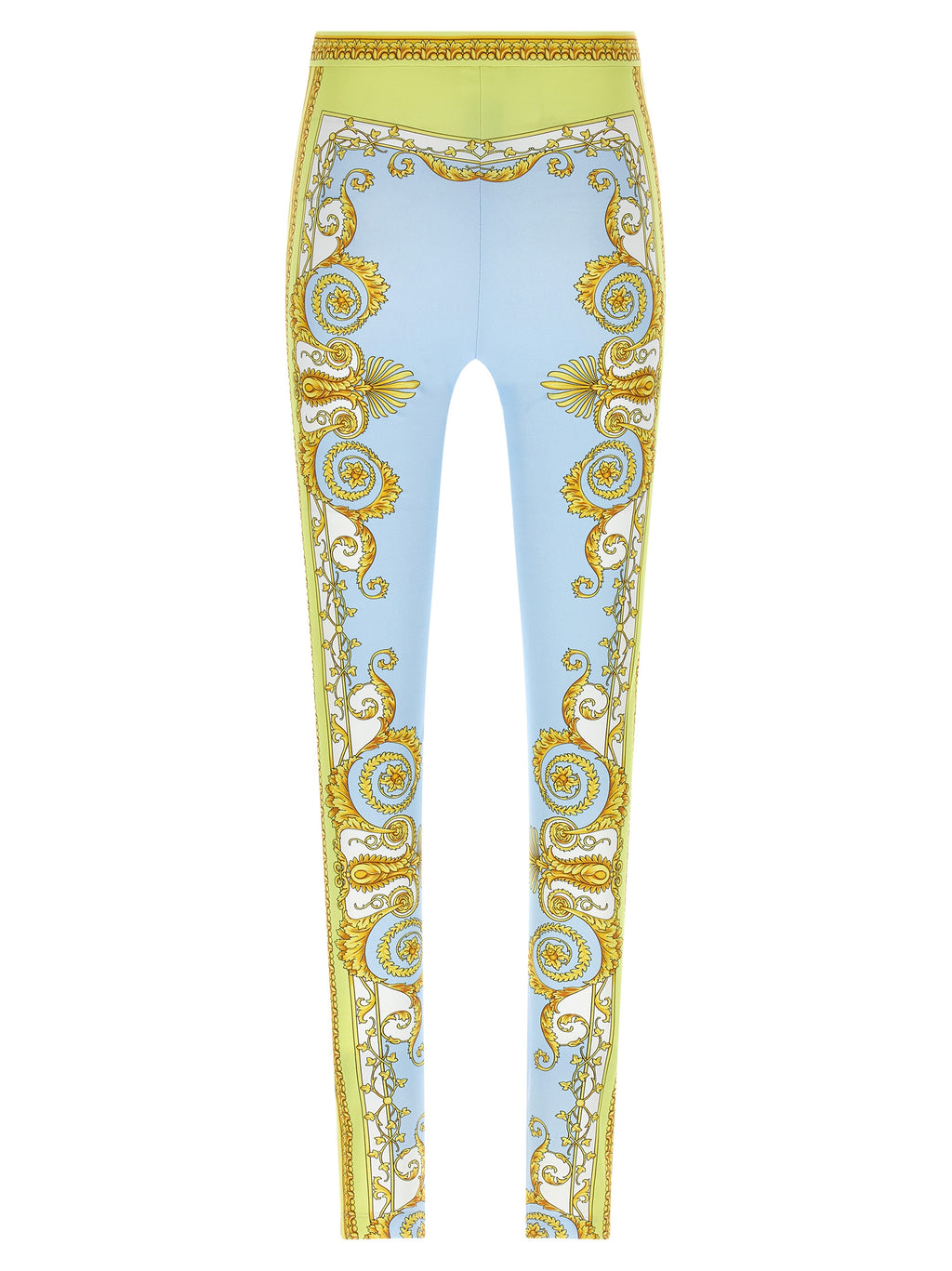 Blue Nylon Leggings