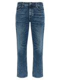 Blue Cotton Skinny Jeans